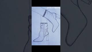 BTS How to draw girl boot#easy and simple#short video #saniya art class