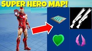 How To Make A SUPER HERO BOX FIGHT/ZONE WARS MAP In Fortnite Creative 1.0 (Advanced Tutorial)