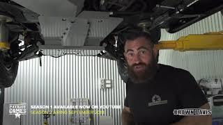 Justin from Patriot Campers checks out the Brown Davis under vehicle protection