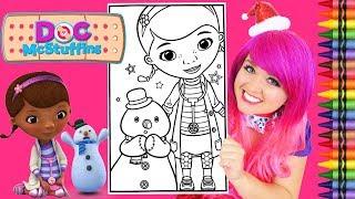 Coloring Doc McStuffins & Chilly Snowman GIANT Coloring Book Page Crayola Crayons | KiMMi THE CLOWN