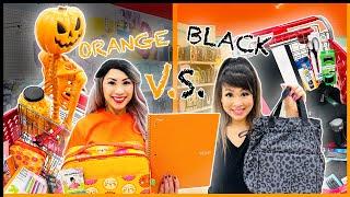 ORANGE VS BLACK BACK TO SCHOOL SHOPPING CHALLENGE