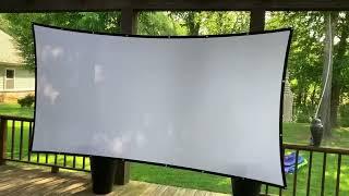 AAJK Outdoor Projection Screen Review, THE BEST OUTDOOR MOVIE SCREEN  Tried a few and this