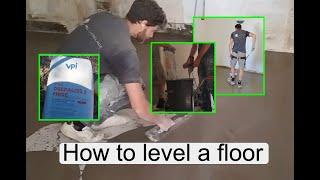 How to prepare and level an uneven floor for Tiling or PVC / Vinyl / Laminate