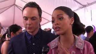 Home: Rihanna & Jim Parsons Red Carpet Movie Premiere Interview | ScreenSlam