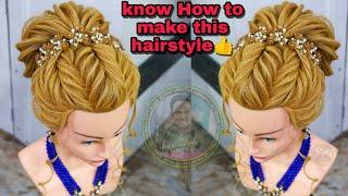 latest new twisted bun hairstyle/ twisted braid look hairstyle 2021