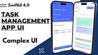 SwiftUI 4.0 - Task Management App UI - Complex UI - MVVM - Xcode 14 - SwiftUI Tutorials