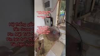 Hệ thống điện Mặt Trời độc lập có lưu trữ 3.2kw. LH zalo 0355066009 #thanhtungsolar