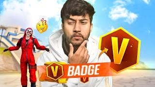 V BADGE PROBLEM !!  With Random Players Free Fire | Badge99