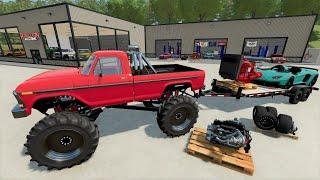 Building Race Cars and Monster Trucks in our shop | Farming Simulator 22