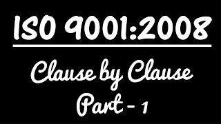 ISO 9001:2008 Part 1 of 2