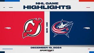 NHL Highlights | Devils vs. Blue Jackets - December 19, 2024