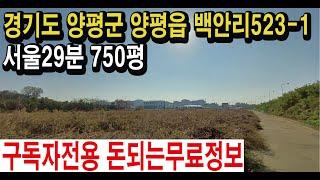 경기도땅 양평땅 서울29분 750평 주말농장 접근성 교통편좋은땅 투자수익용 귀농귀촌 주말영농체험 텃밭 주말농장 농촌체류형쉼터 전원주택 농지연금 농지임대 스마트팜 경매땅공매땅