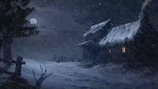 Freezing Blizzard Winter Storm | Icy Snowstorm & Strong Howling Wind | Deep Sleep, Relaxation, Study