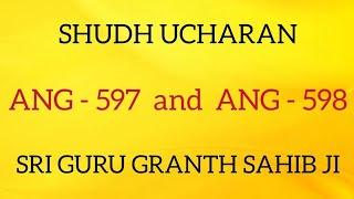 SHUDH UCHARAN ANG 597 - 598 ll GURU GRANTH SAHIB JI II SARBAT DA BHALA II