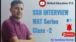 Most Important WAT | Best YouTube platforms for SSB Preparation | NDA Strategy | SSB  Interview WAT