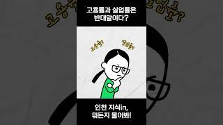 경제뉴스 필수 단어 고용률과 실업률!  #shorts