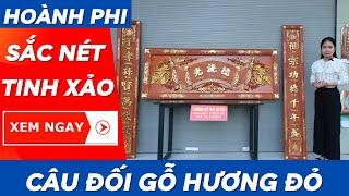 Bộ Hoành Phi Câu Đối Gỗ Hương Đỏ Bán Chạy Nhất Thị Trường | Xưởng Gỗ Phú Xuyên