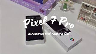 AestheticUnboxing Google Pixel 7 Pro + accessories ft. camera test - Kristine Arce