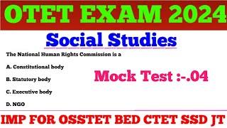 Target OTET Exam 2024 !! Social Studies MCQs !! OTET Previous Years SST MCQs !! SSD JT TGT BEd LTR