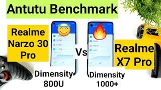 Realme narzo 30 pro vs realme x7 pro antutu benchmark comparison