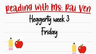 Kindergarten Heggerty Phonemic Awareness Lesson Week 3 (Friday)