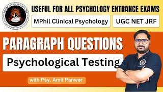 Item Analysis in Psychological Testing - Solving Paragraph Based MCQs in Psychology - UGC NET JRF