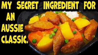 One Pot Mild Curried Sausages with a Secret Ingredient: Stovetop Cooking for Beginners