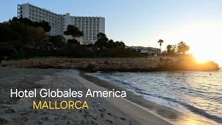 Hotel Globales America - Beach & Sea at Sunrise   Mallorca  4K