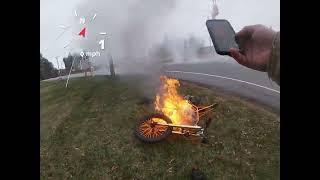 E-Bike explosion. T.O.B ebike burst into flame in first 3 miles. Beware of Mike Moser ebikes