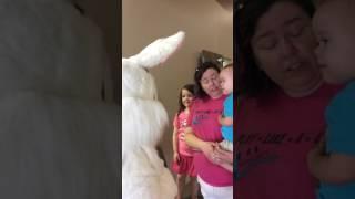 Meeting the Easter Bunny. April 2017