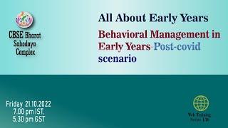 Behaviour Management in Early Years