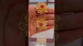 Flower ring  fatima collection's #luxurybridal #bridaljewelleryset #youtubeshorts #famosos #fyp
