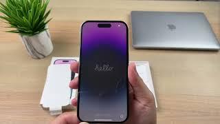 Apple iPhone 14 Pro Unboxing + First Boot Up (Deep Purple)