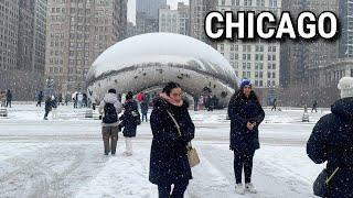 Chicago Snow Walk ️ SnowFall in City Of Chicago On Friday | January 10, 2025 | 4K Virtual Tour