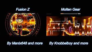 Fusion Z VS Molten Gear - Geometry Dash 2.11