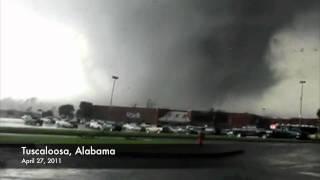 Massive EF5 Killer Tornado Birmingham Alabama April 27th  Kills 43  (Raw Video)