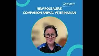 NEW JOB ROLE!  Companion Animal Veterinarian - West Auckland NZ