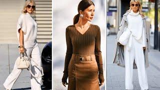 Minimalist Elegant Fashion Trends for Fall 2024 | Natural Fashion for Women Over 70+ 60+ 50+