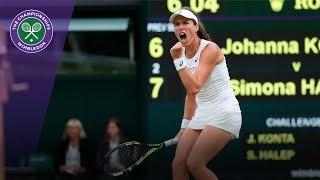 Johanna Konta beats Halep to make first Wimbledon semi-final