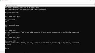 How to run java program in command prompt