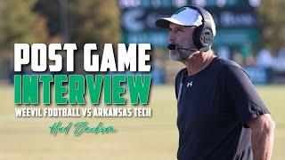 Weevil Football: Postgame Interview w/ Head Coach Hud Jackson (vs. Arkansas Tech)