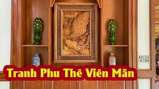 Tranh Gỗ Phu Thê Viên Mãn Đục Tay Treo Tường Phòng Khách Tại Vinhomes Cho Khách Sành Chơi