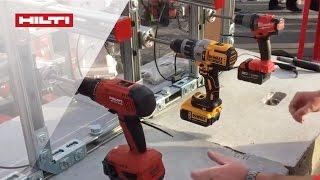 DEMO of Hilti's SF 6H-A22 ATC cordless drill featuring active torque control