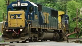 CSX Engines  #8666 & #434 Rescue Broken Down #8129