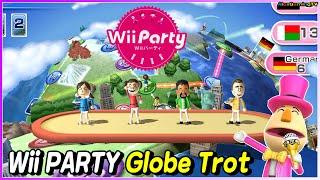 Wii Party - Globe Trot (Expert com) Lucia vs Midori vs Kentaro vs Rainer  | AlexGamingTV