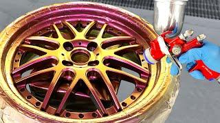 Car wheel changes color / Custom paint method part2 / It ’s Another dimension idea