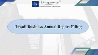 Hawaii Business Annual Report Filing