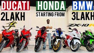 Buy Used Superbikes Ducati V2 CBR 650R Ninja BMW Under ₹2Kakh Used Superbike Showroom full throttle?