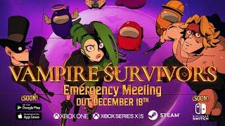 Vampire Survivors: Emergency Meeting DLC feat. Among Us - Coming 18th December