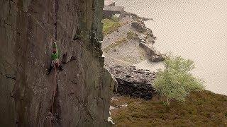 Steve McClure climbs North Wales slate